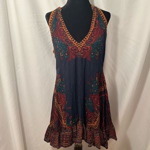 Free People Boho Mini Dress
Steal the Sun Printed Tunic in Blue